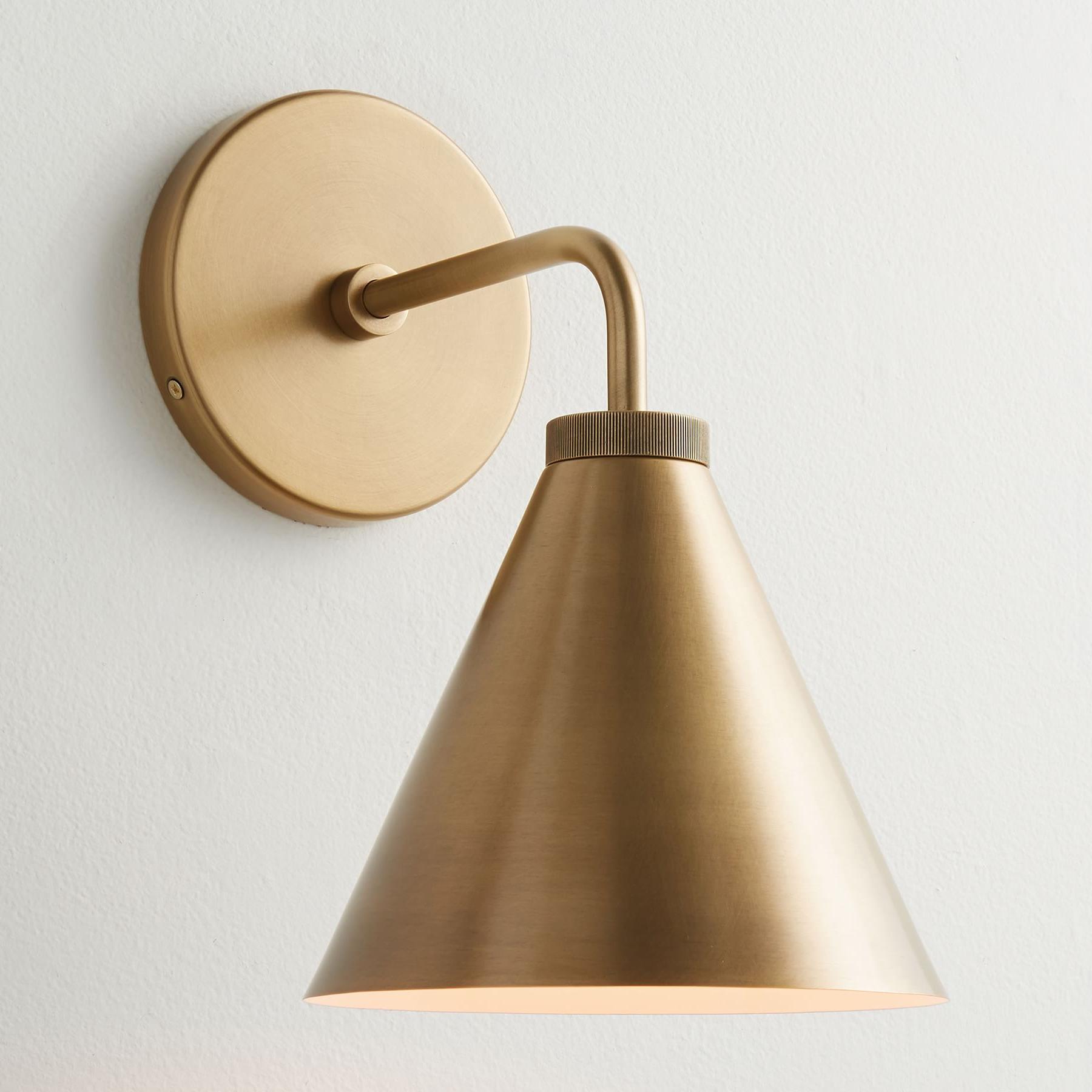 Farmhouse Metal Tapered Sconce | Rustic Cone Wall Sconce | Ping Lighting